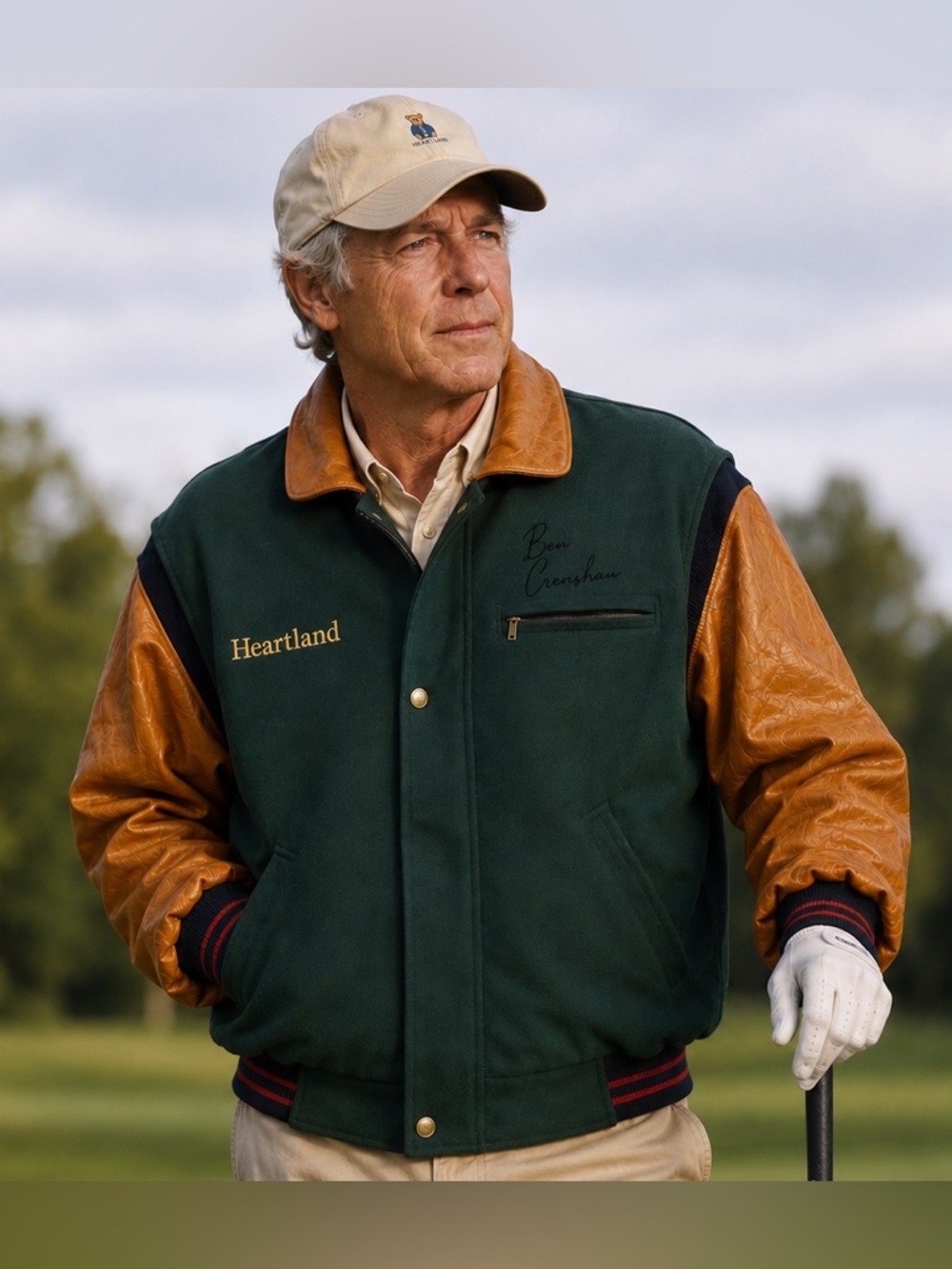 Personally Signed by BEN CRENSHAW Men's Heartland Varsity Jacket Size: M